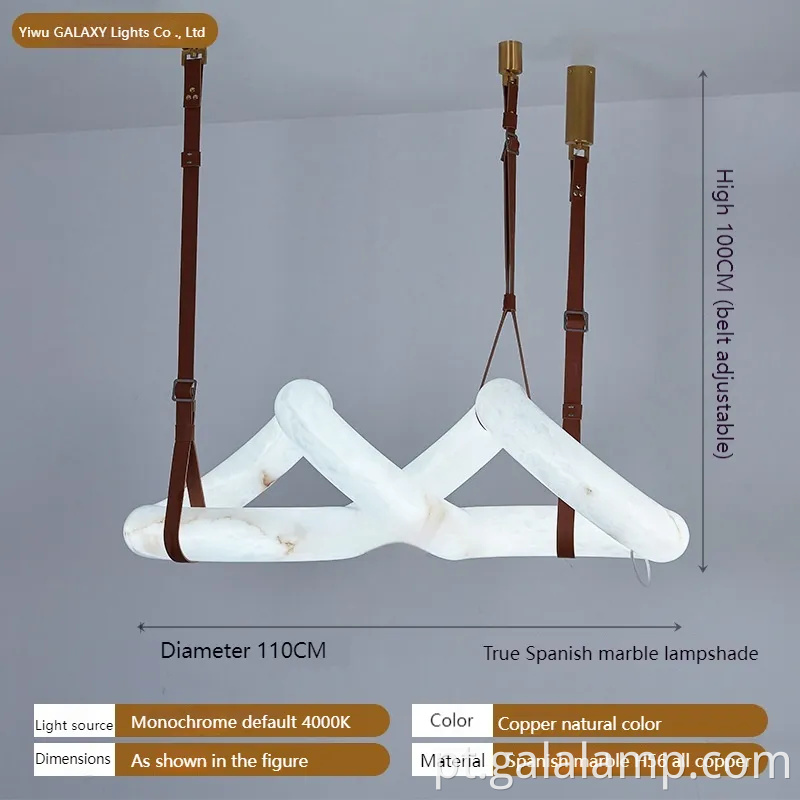 Design de luz pendente de mármore espanhol único e moderno